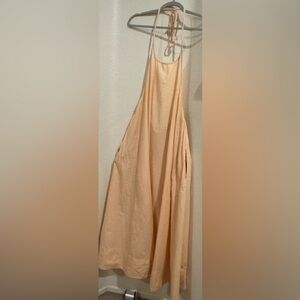 Free People Peach Halter Maxi Dress
